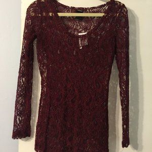 NWT Vanity Lace Long Sleeve Blouse